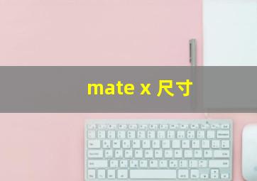 mate x 尺寸